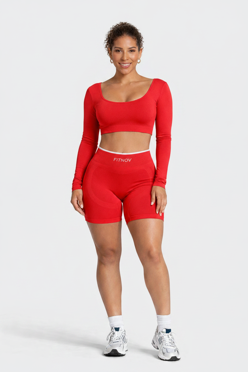 Set FITNOV rouge face logo