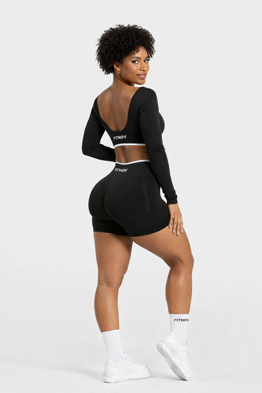 Set noir FITNOV dos avec logo