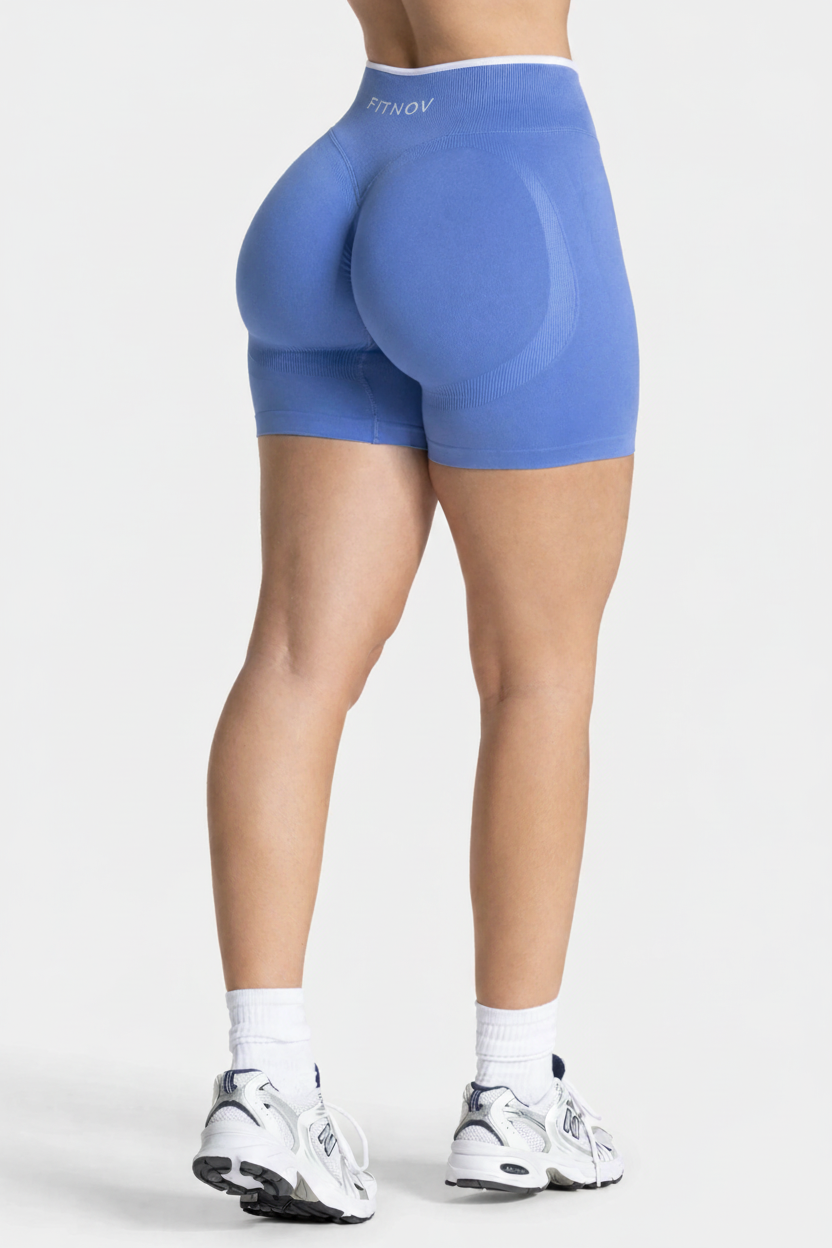 Short FITNOV bleu avec logo